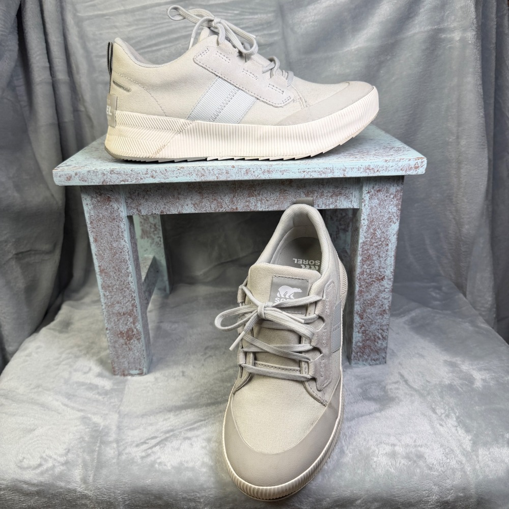 Sorel Out N About III Low Waterproof Sneaker Womens 10 Dove Grey NL4970-009